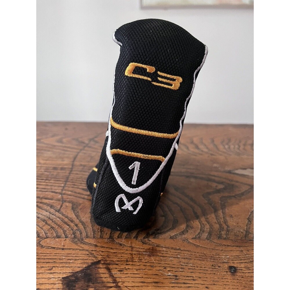 Maxfli C3 1 Blade Putter Cover Golf Club Headcover White Yellow Black.